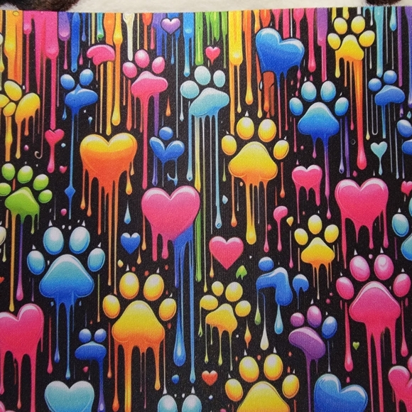 Paw Prints Colorful Computer Mouse Pad - Picture 4 of 7